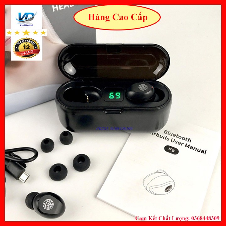 Tai Nghe Bluetooth, Tai Nghe Không Dây AMOI F9 TWS 5.0 9D, Cảm Ứng Chạm, Chống Nước, Chống Ồn. | BigBuy360 - bigbuy360.vn