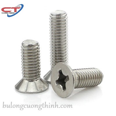 Gói 20 cái Vít bulong đầu bằng inox M5x12, M6x20. Vít pake đầu bằng inox M5x12, M6x20