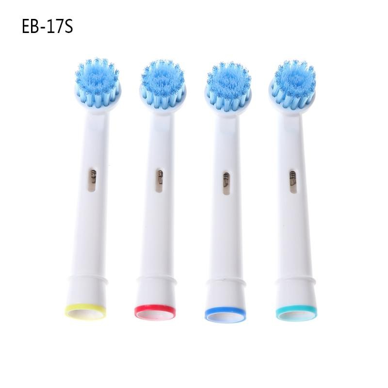 [Hàng mới về] Set 4 đầu bàn chải đánh răng điện Eb-17S thay thế cho bàn chải Oral B chất lượng
