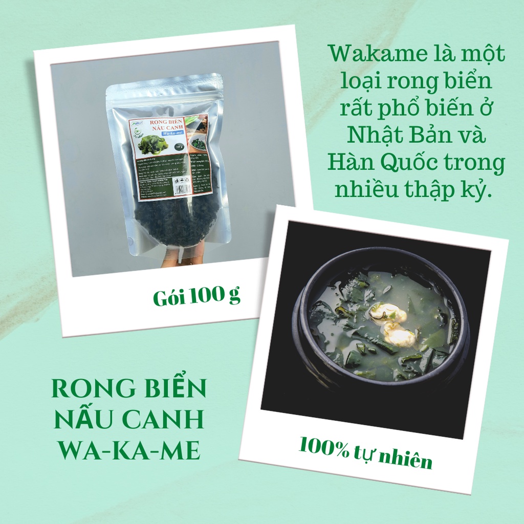 Rong Biển Nấu Canh Wakame Gói 20g/50g/100g - Rong Biển Khô Nấu Canh