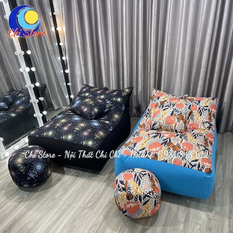 Ghế Sofa Giường SIZE TO (120x90cm) 2 Lớp Dày Dặn, Ghế Lười Bệt Dáng Giường Nhiều Mẫu Cực Xinh