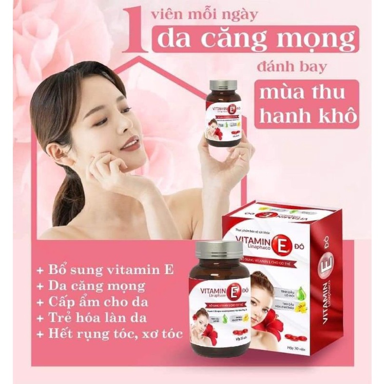 VITAMIN E ĐỎ - Hộp 30 viên- Thực phẩm bảo vệ sức khỏe