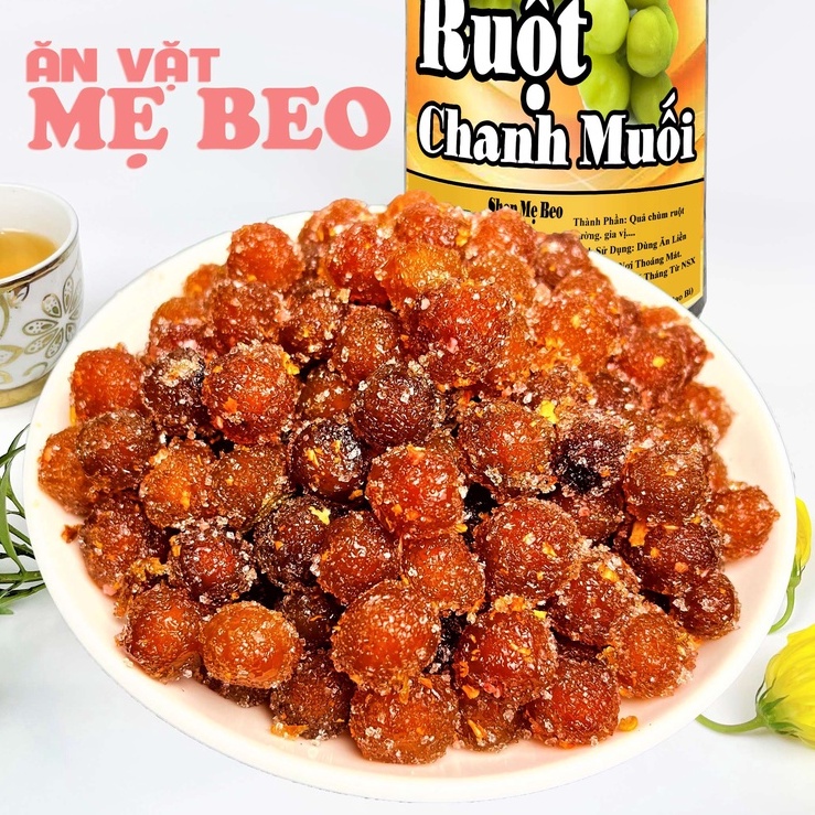 500Gr Chùm Ruột Chanh Muối Ngào Đường Ăn Vặt Shop Mẹ Beo