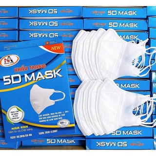  Combo 10 hộp  100 cái khẩu trang 5D FAMAPRO 3 lớp kháng khuẩn - Khẩu trang 5D Nam Anh 