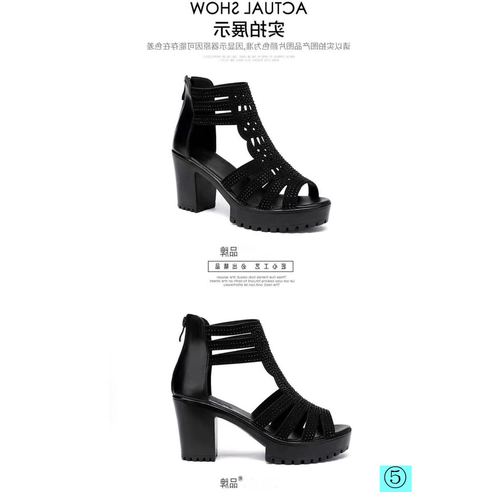 Giày Sandal Đế Dày Mềm Hở Ngón Đính Đá Thời Trang Cho Nữ Trung Niên 2022