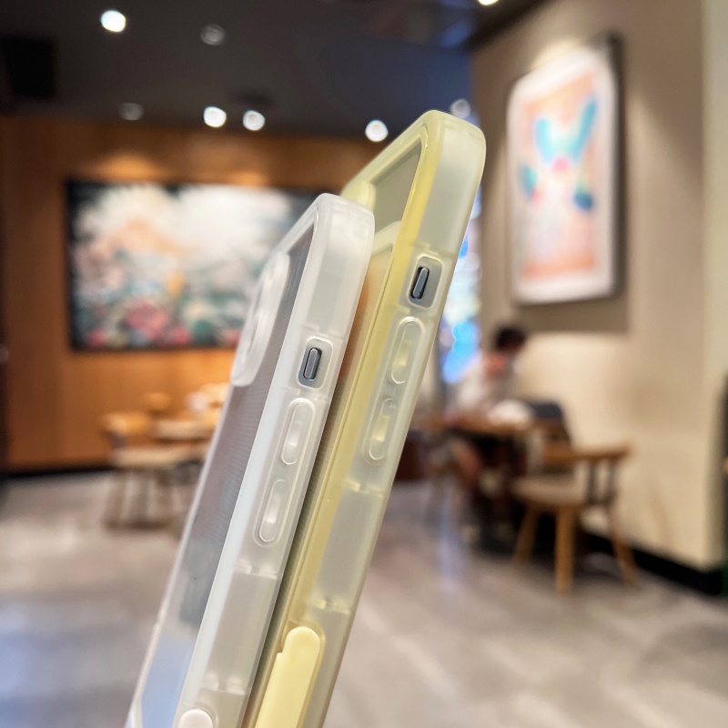 Ốp Điện Thoại Mềm Trong Suốt Chống Sốc Có Giá Đứng Cho iPhone 14 13 12 11 Pro Max XS XR X 8 7 Plus + SE 2020