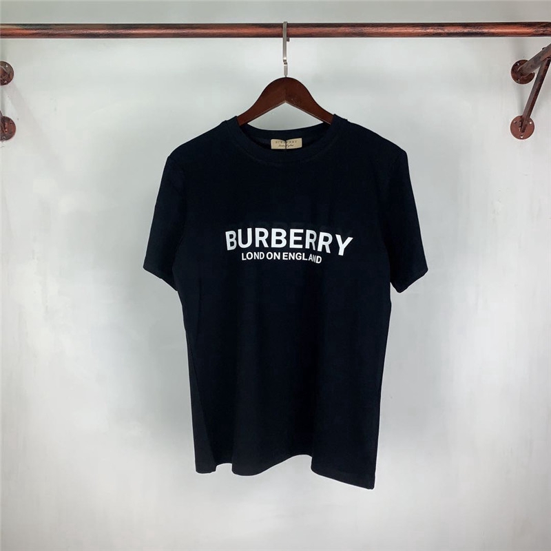 Áo Thun Tay Ngắn In Logo Burberry Đơn Giản Cho Cặp Đôi