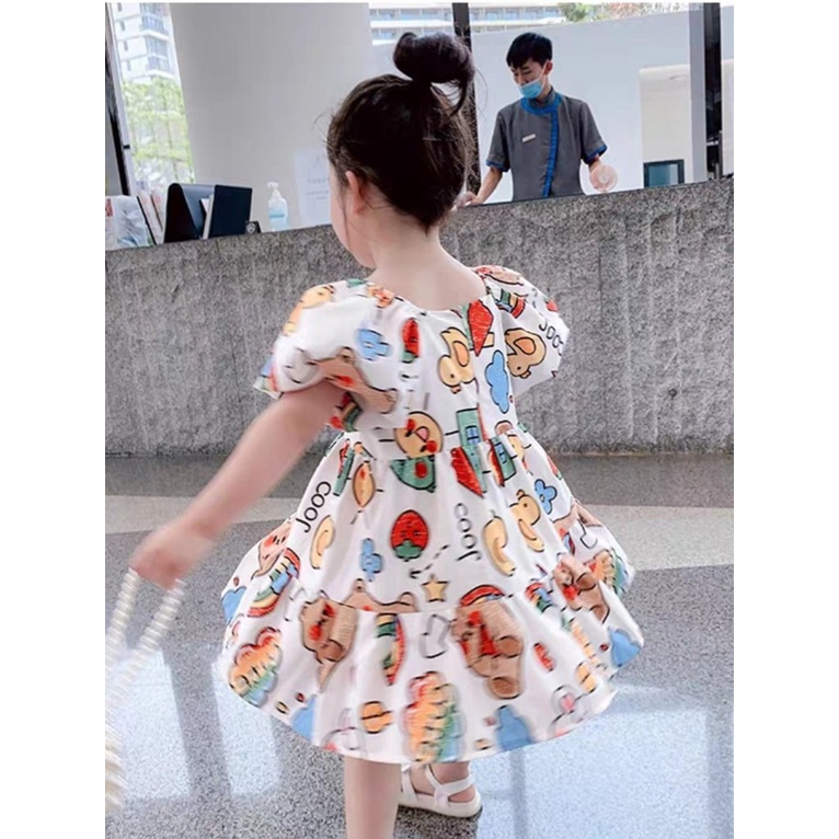 Váy nơ lưng xinh xắn cho bé gái