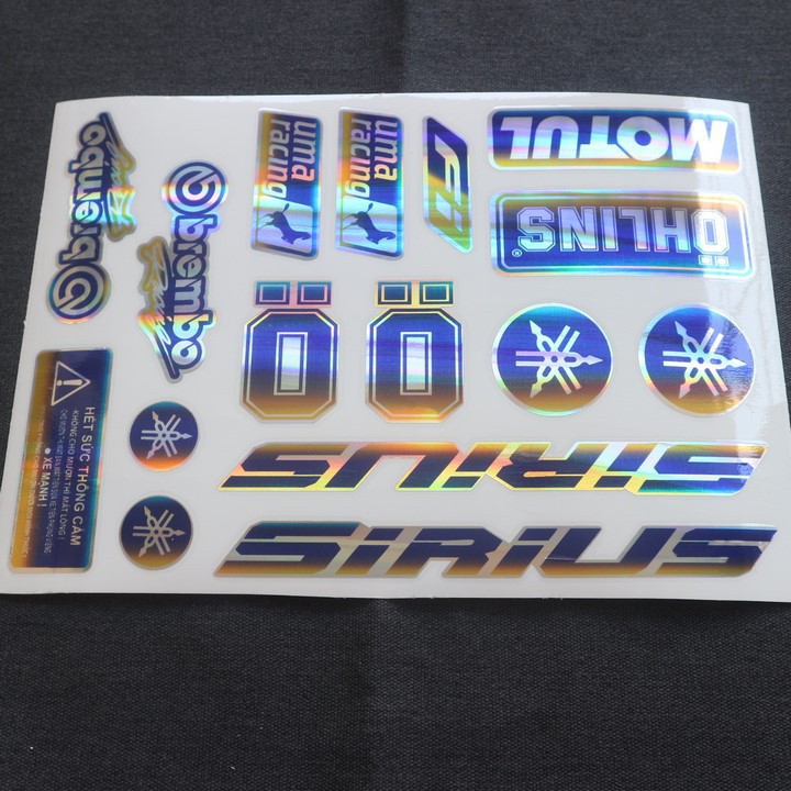 [CỰC RẺ]  BỘ TEM CROM NHIỀU STICKER TRANG TRÍ XE WINNER MÀU TITAN