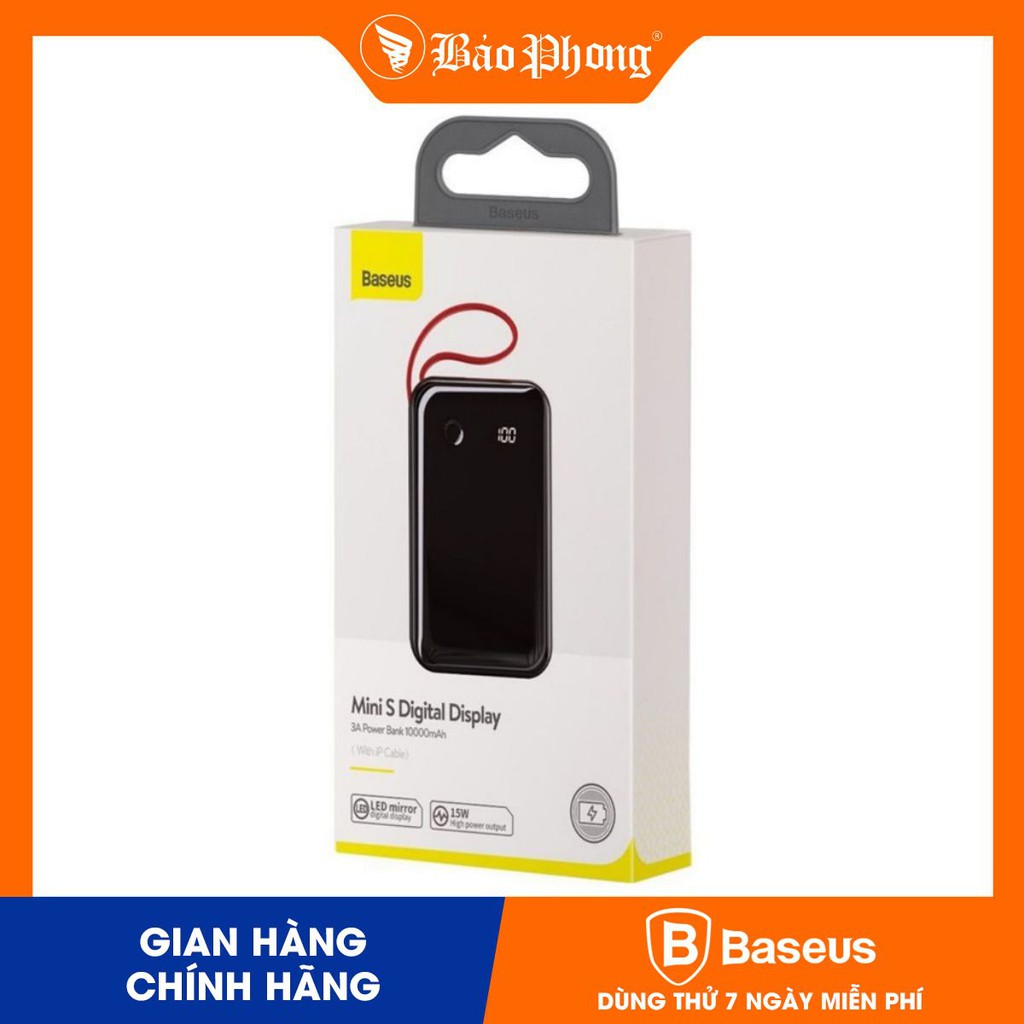 Pin dự phòng BASEUS 10000 mAh Mini S Digital Display 3A PPXF-A01 / B01