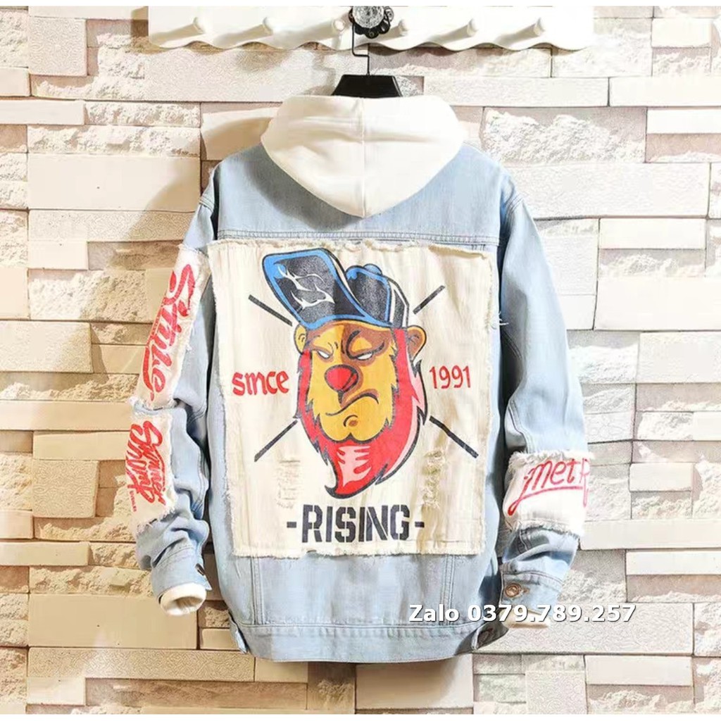 Áo khoác jean nam nữ Unisex Since1991 xanh form rộng cao cấp M-L-XL Chiwawa shop