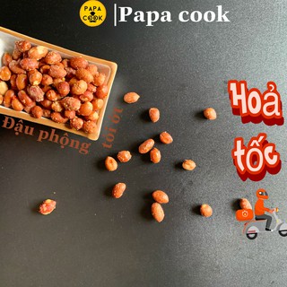 Đậu phộng tỏi ớt giòn thơm Papacook lạc rang tỏi ớt đồ ăn vặt Sài Gòn 300g