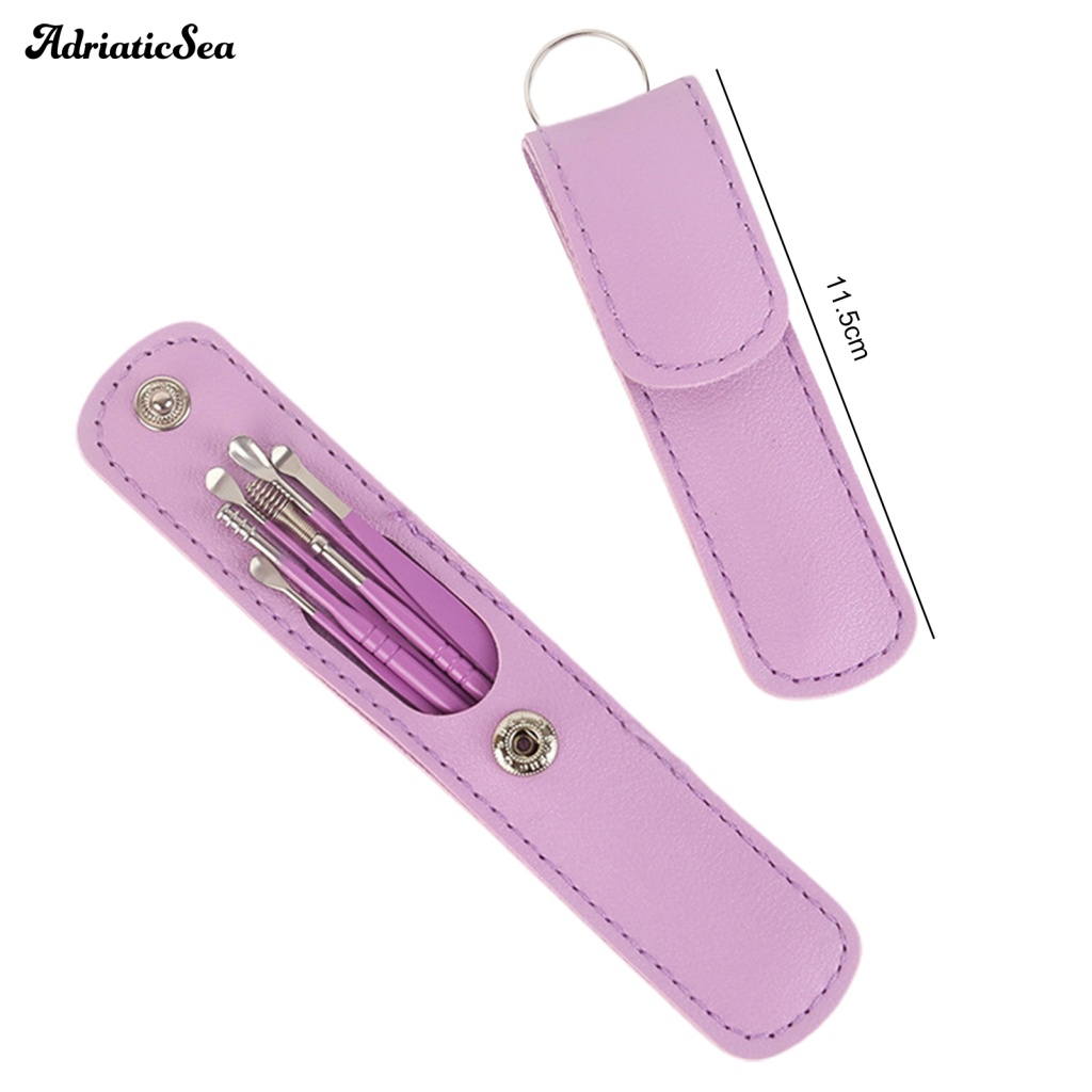 Adriaticsea 6Pcs/Set Ear Scoop Set Creative Spiral Spring Ear Wax Removers Cleaning Tool Smooth Edge