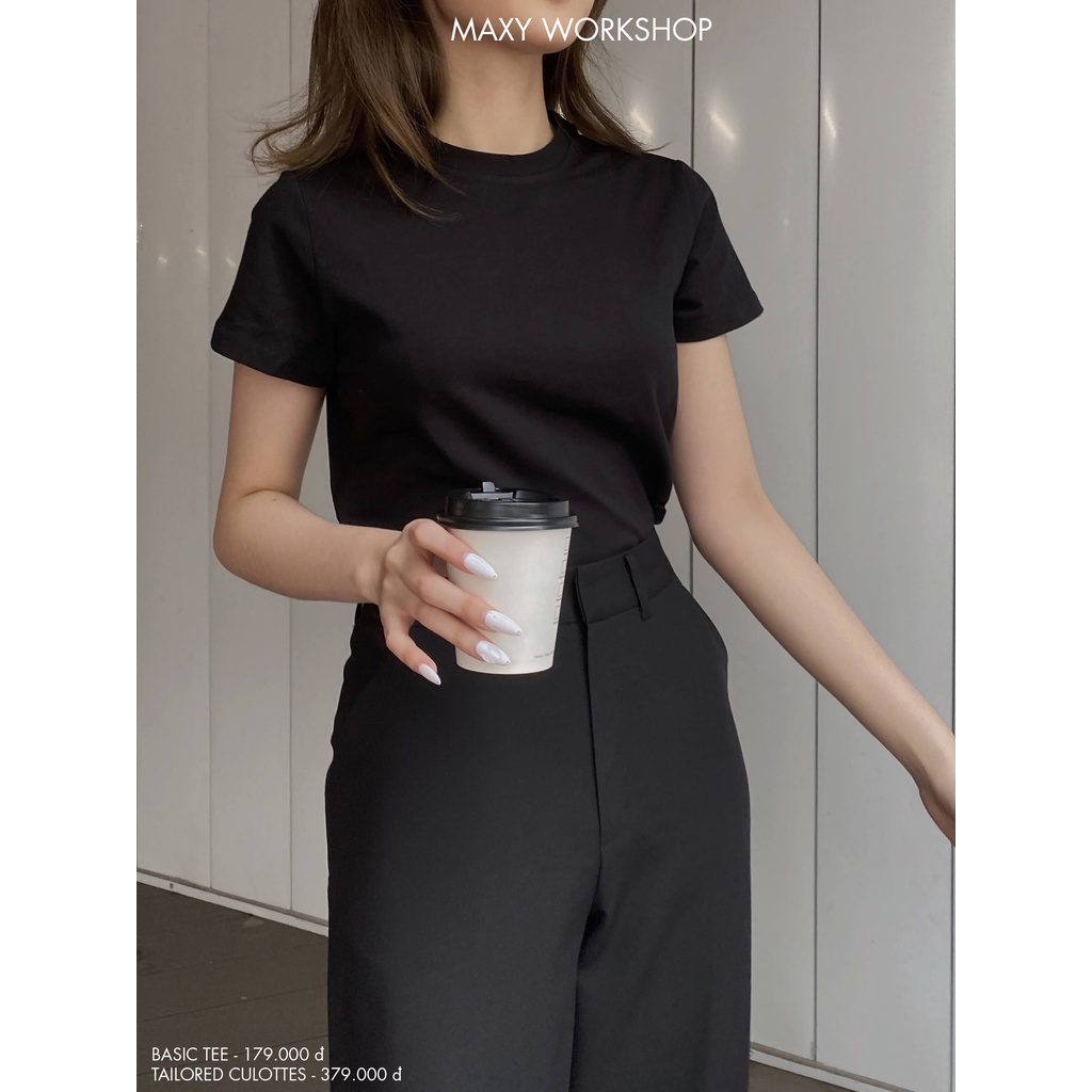 Quần tây nữa ống suông dài Tailored culottes Maxy Workshop