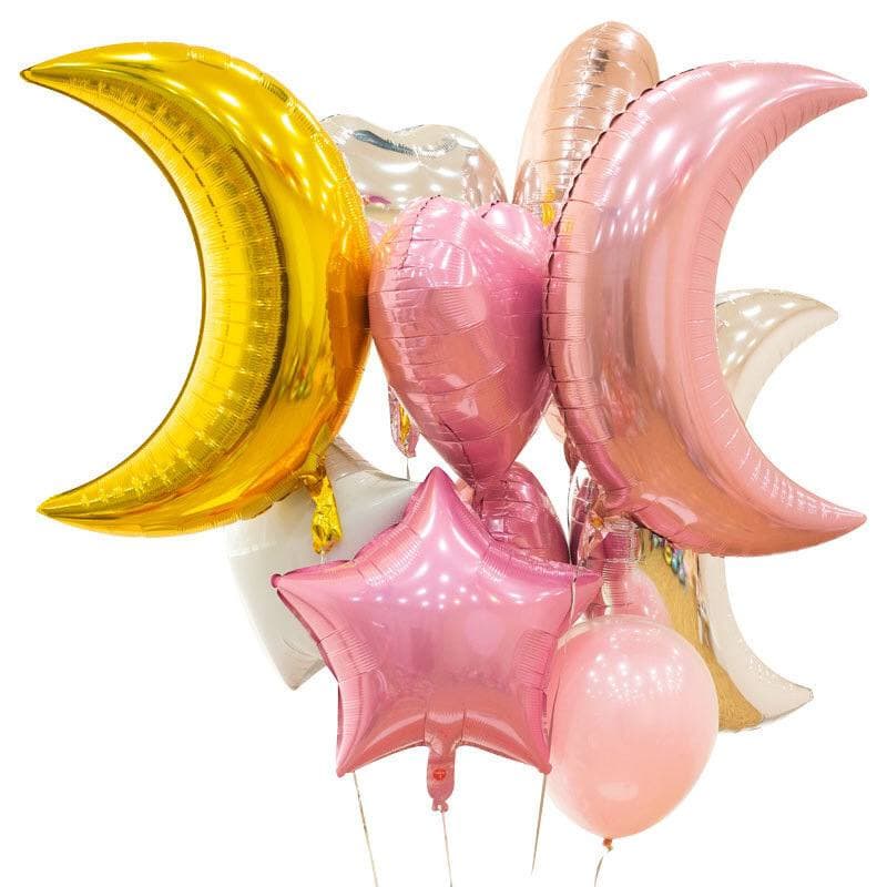 Bóng tráng nhôm hình mặt trăng khuyết size to (60cm) trang trí sinh nhật