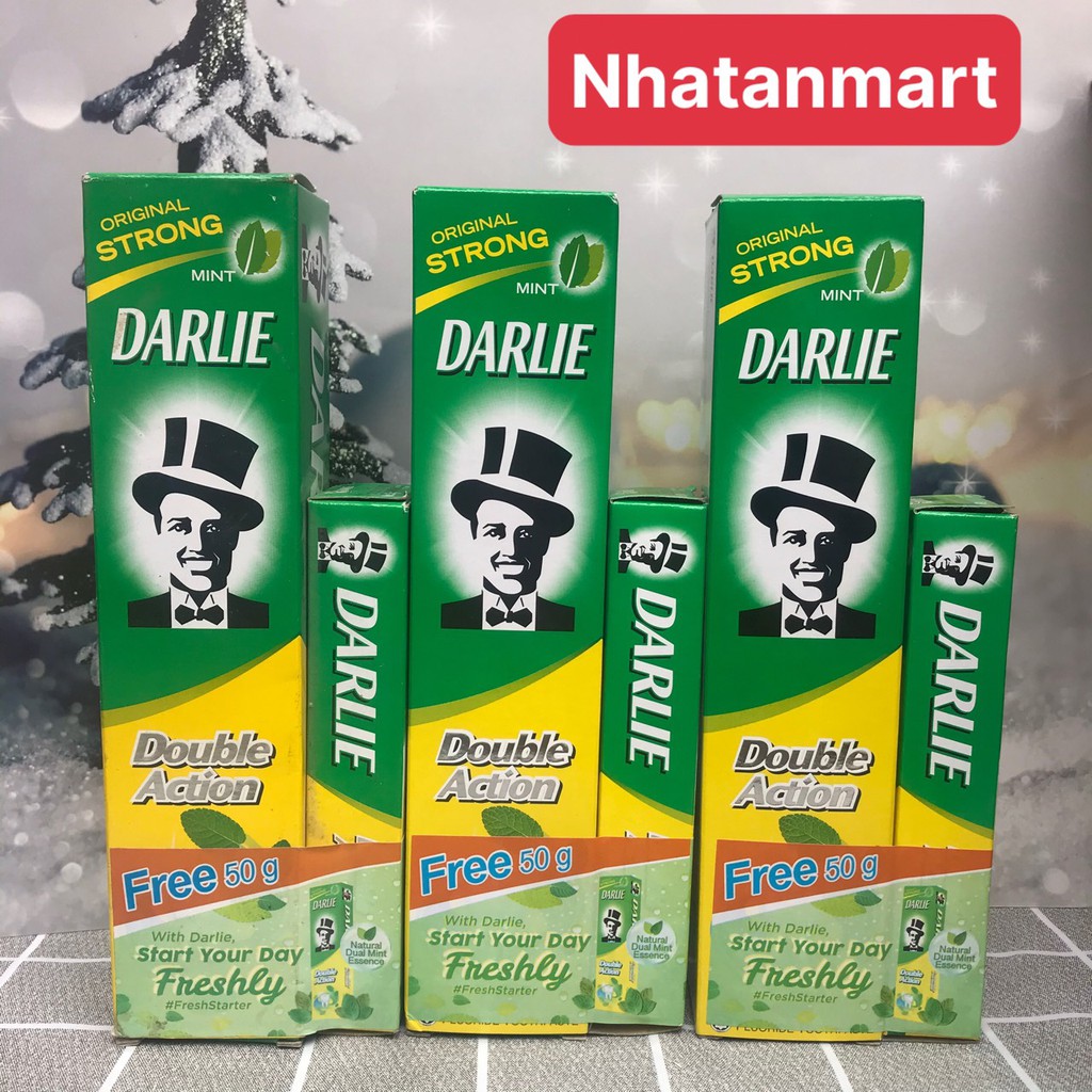 Kem đánh răng ông già Darlie Double Action 225g (tặng kèm hộp 50g)