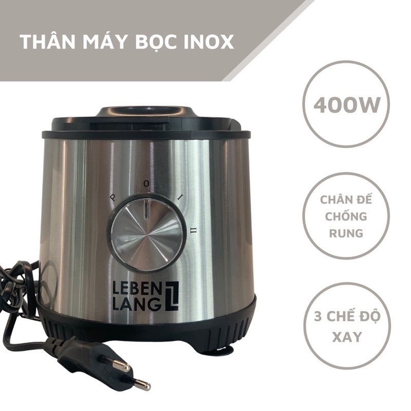 Máy xay thịt, máy xay đa năng Lebenlang công suất 400W, dung tích cối xay 500ml, bảo hành 2 năm - LBMF8906