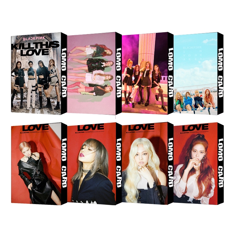 Set 30 thẻ ảnh in hình thành viên nhóm nhạc blackpink KPOP