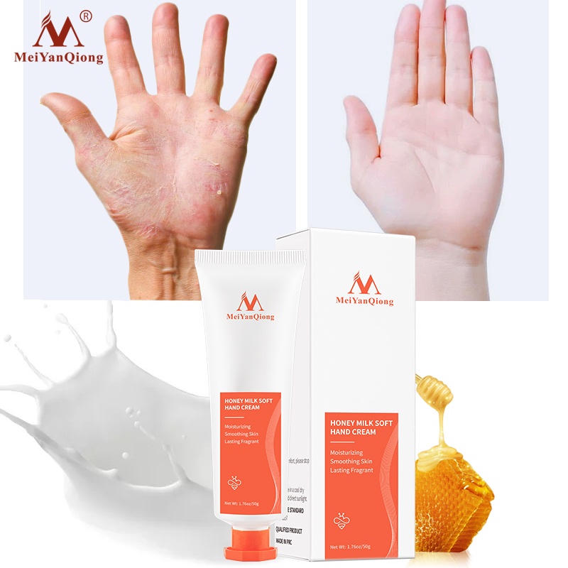 Set 3 Kem Dưỡng Da Tay Meiyanqiong Từ Sữa Mật Ong Chống Lão Hóa Giúp Dưỡng Ẩm Da Mềm Mại 50g