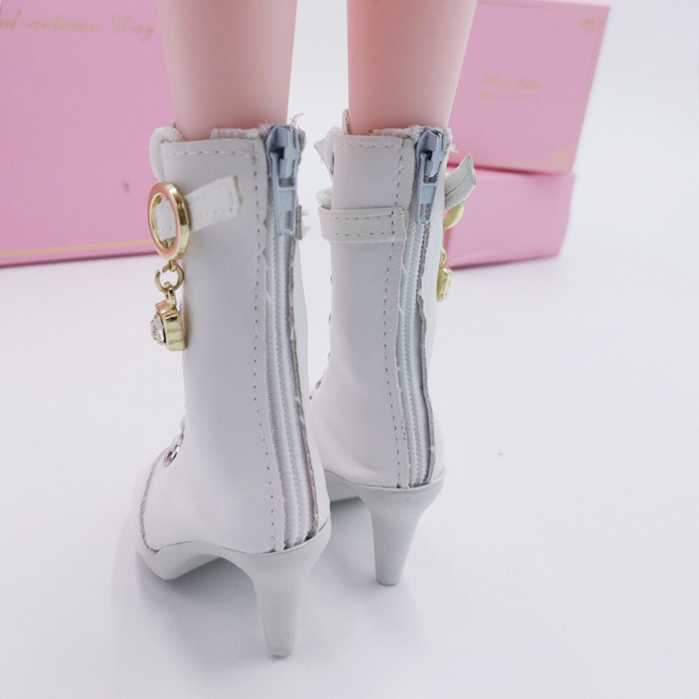Giày Boot Màu Trắng 60cm Dành Cho Búp Bê 1 / 3 bjd 18 inch 1 / 3