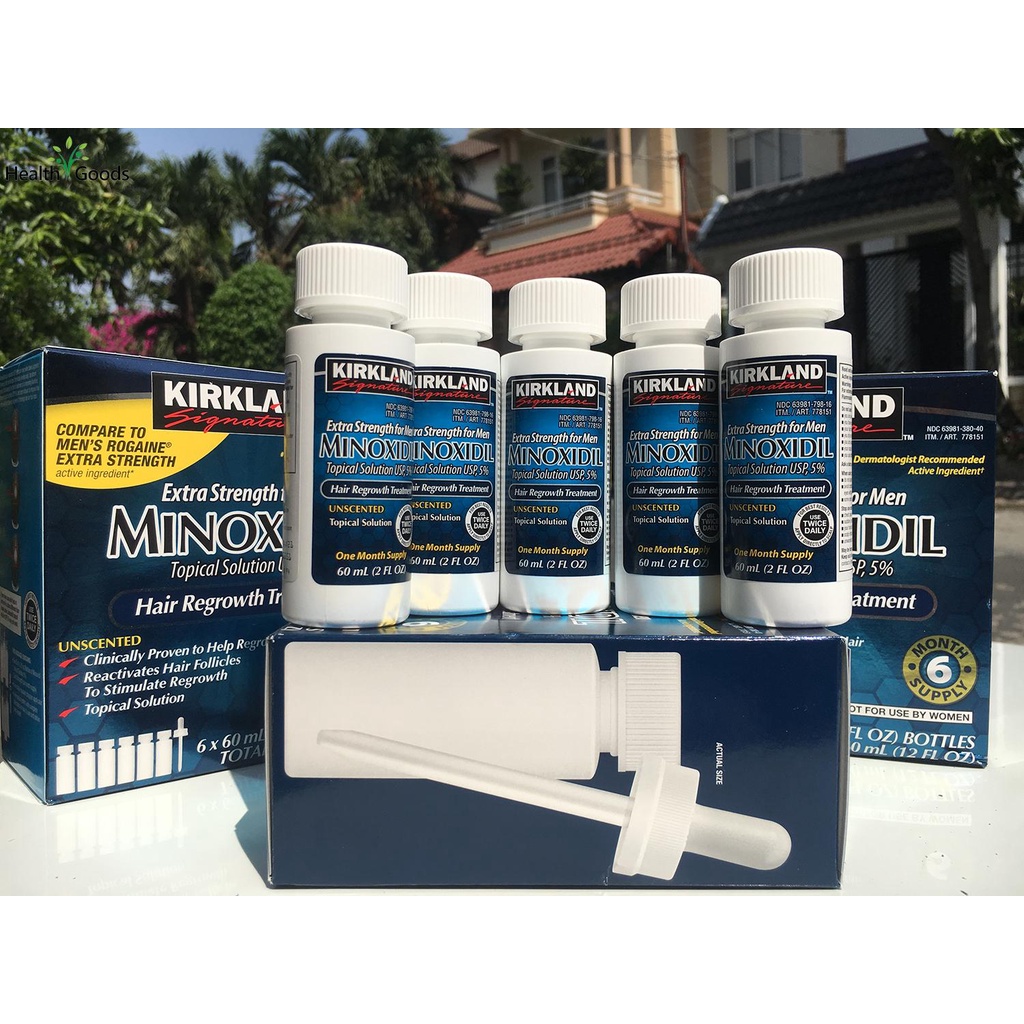 Minoxidil 5% Kirkland dung dịch mọc râu và tóc hiệu quả của Mỹ