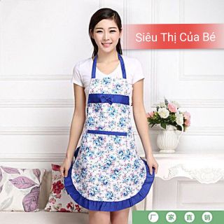 Tạp dề hoa có túi phía trước