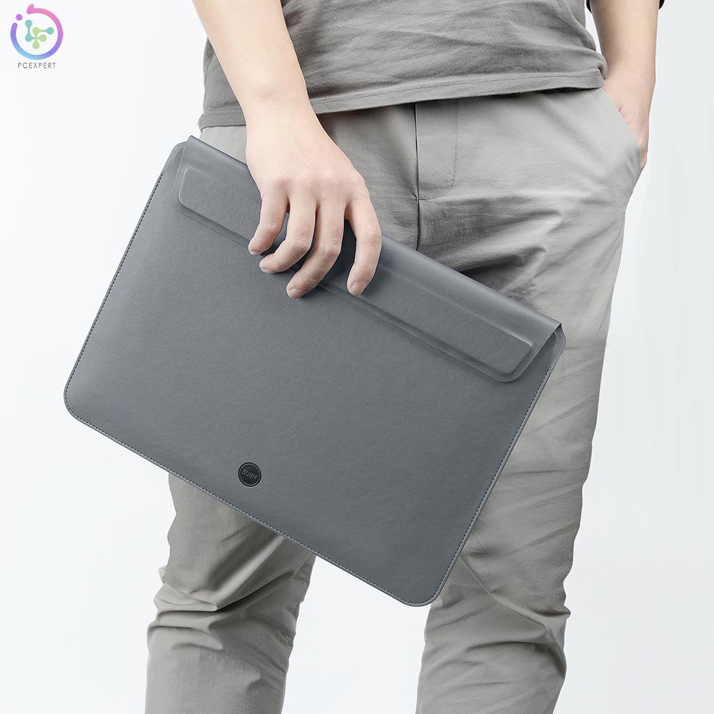 BUBM 3-in-1 Multifunctional Laptop Bag 14 inch Portable Lightweight Wear-resistant Laptop Case Laptop Stand PVC Laptop Bag Grey