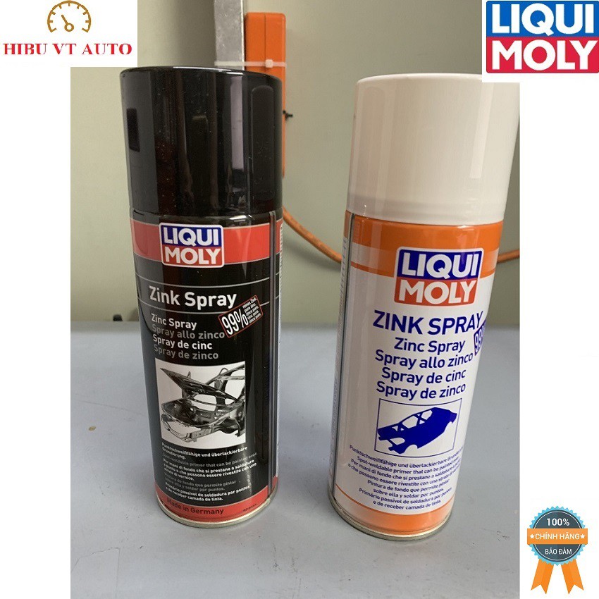 Chai Xịt Mạ Kẽm Chống Rỉ Màu Sậm Liqui Moly Zink Spray 1540 (400ml) Bảo vệ bề mặt chống nước mưa và muối