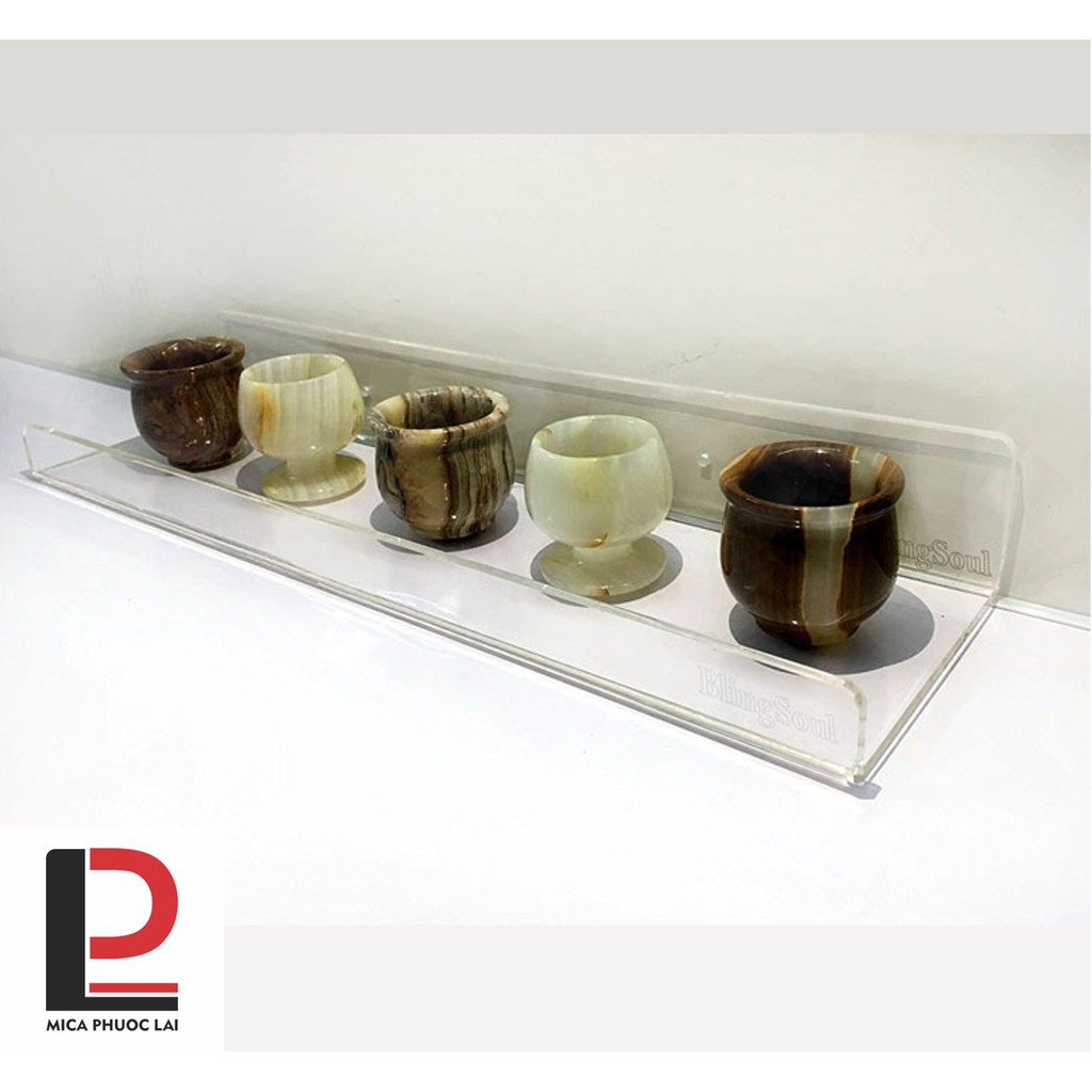 Kệ treo tường acrylic, mica cao cấp 30x10x5cm (giá tại xưởng)