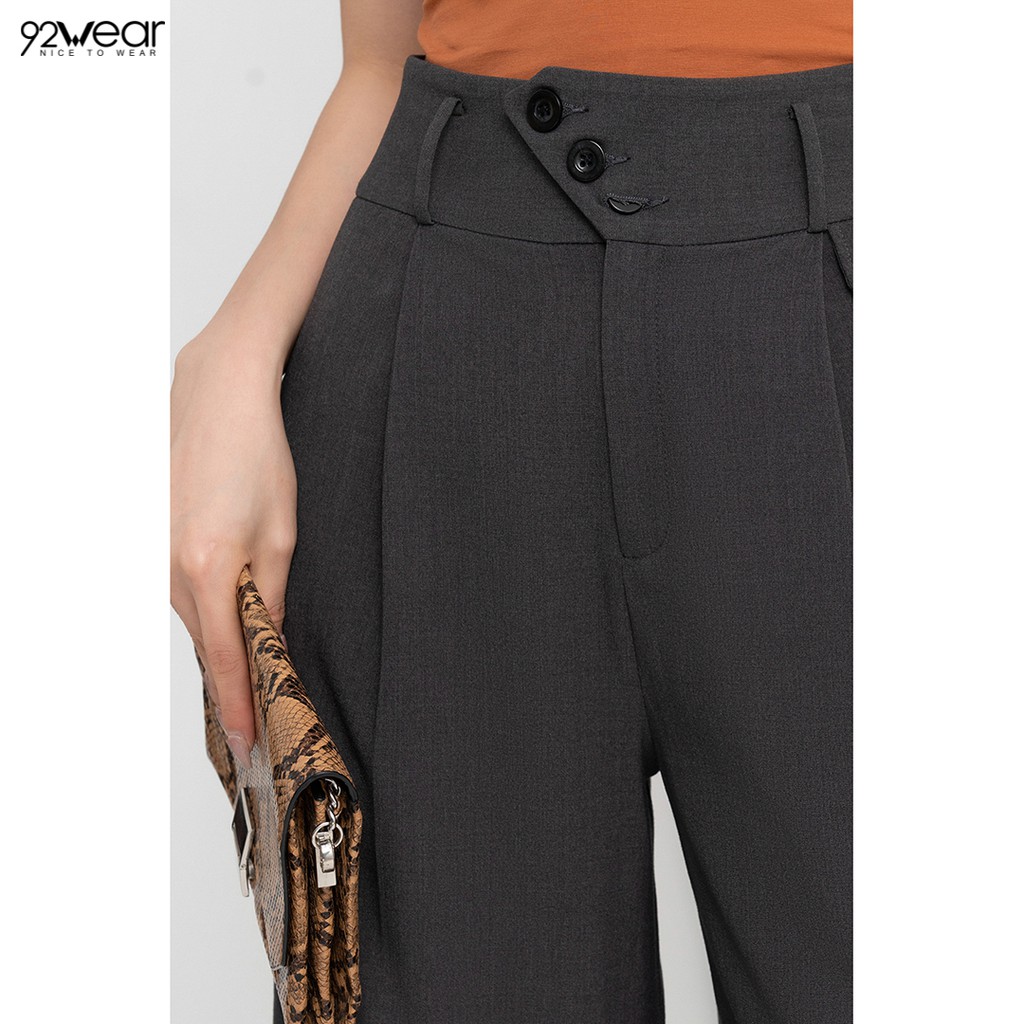 Quần âu công sở 92WEAR đủ màu, đủ size, ống rộng cạp cao QAW0925 | BigBuy360 - bigbuy360.vn