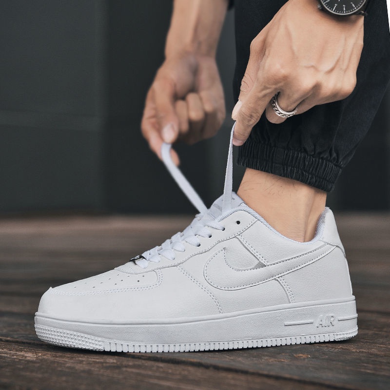 Giày Thể Thao Air Force No. 1 AJ size Lớn 45 Màu Trắng Thời Trang Xuân Thu Cho Nam