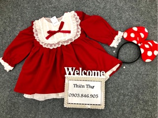 [Còn size 5-22kg] [SALE] Váy công chúa tiểu thư màu đỏ cho bé gái