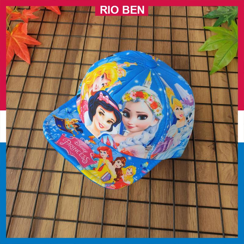 Nón kết bé gái thời trang, in 3d hình công chúa, bé từ 2-5 tuổi RBN062