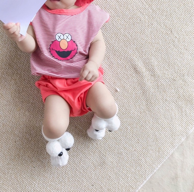 Bộ quần áo thun kèm mũ dành cho bé trai, bé gái mùa hè