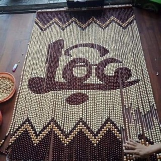 Rèm hạt gỗ dày hạt