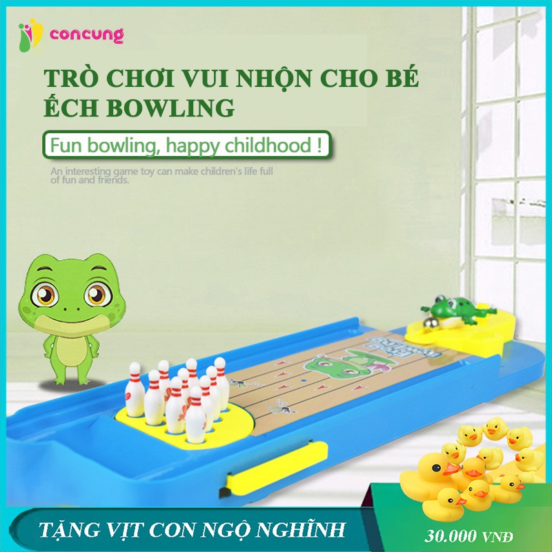 Đồ chơi trẻ em, bộ đồ chơi ếch bowling vui nhộn dành cho mẹ và bé