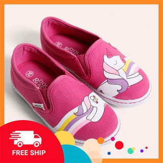 Giày slipon bé gái D&A BG1704 hồng Đông Ấn