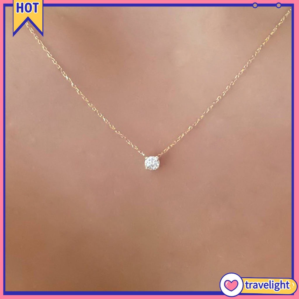 vòng cổ Đính Đá Zircon Đơn Giản Thời Trang Cho Nữ
