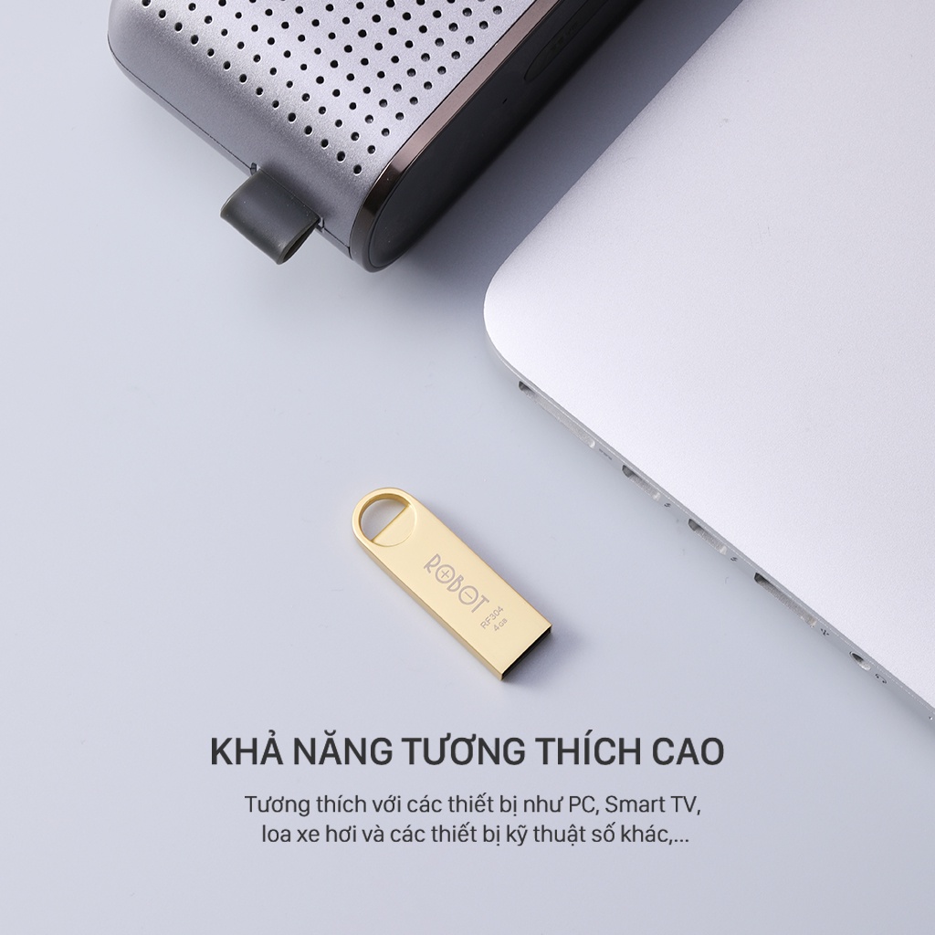 USB Thiết Bị Lưu Trữ 16GB 32GB ROBOT RF316/332 Flash Drive Kim Loại Siêu Nhẹ Kết Nối Nhanh Hàng Chính Hãng