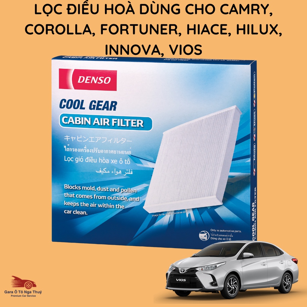 LỌC GIÓ ĐIỀU HOÀ DENSO DÙNG CHO VIOS, YARIS, FORTUNER, HIACE, INNOVA, CAMRY