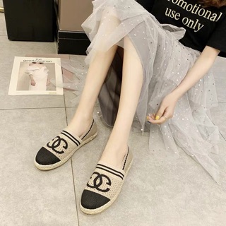 Giày slipon len chun đế cói