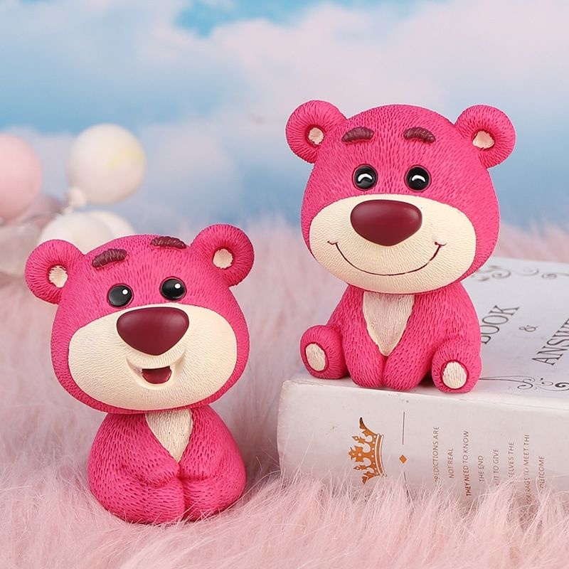 Heo Đất Sáng Tạo. Ống Heo Tiết Kiệm Tiền Hình Gấu Và Dâu Tây Dễ Thương