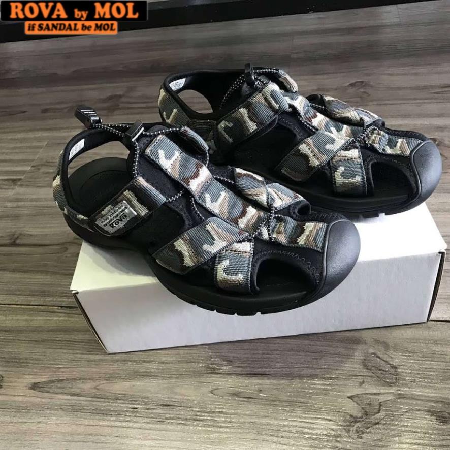 🌺 Giày Sandal Nam Bít Mũi Big Size Hiệu Rova Đế Cao Su Quai Dù Thích Hợp Đi Làm Đi Phượt Đạp Xe Mã RV626