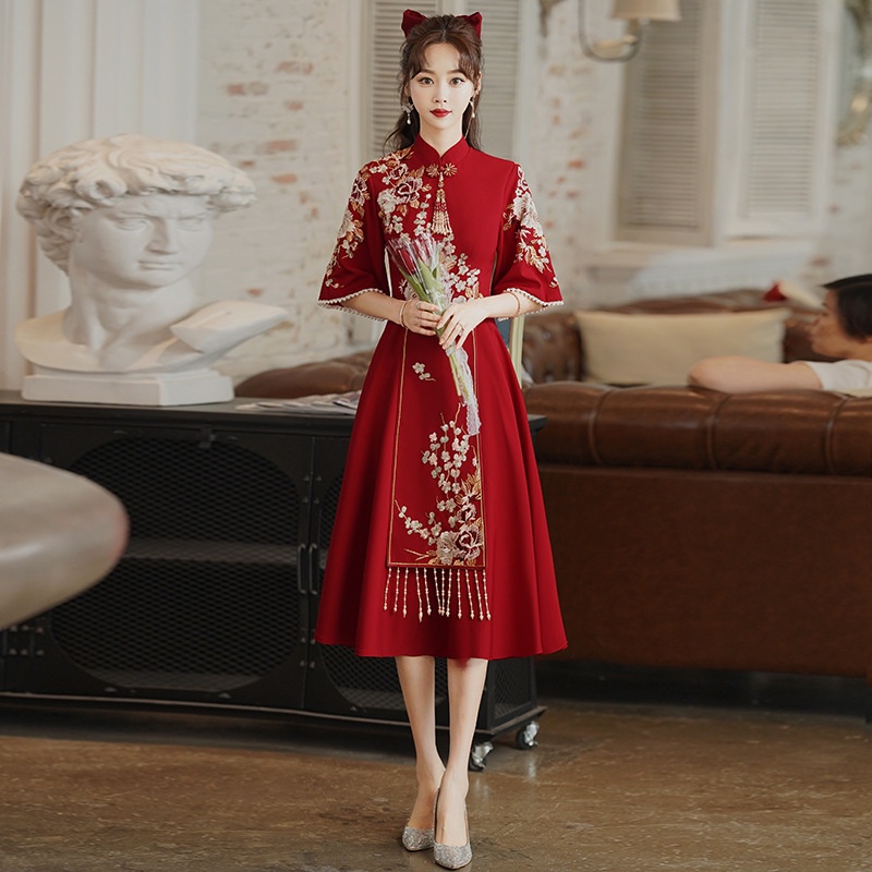 Mới Đầm Dự Tiệc Dáng Ôm Phong Cách Trung Hoa Sang Trọng