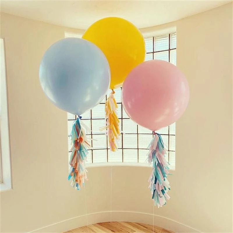 Bong Bóng Cao Su Bơm Hơi Màu Sắc Macaron 5-18 Inch Dùng Trang Trí Tiệc Cưới