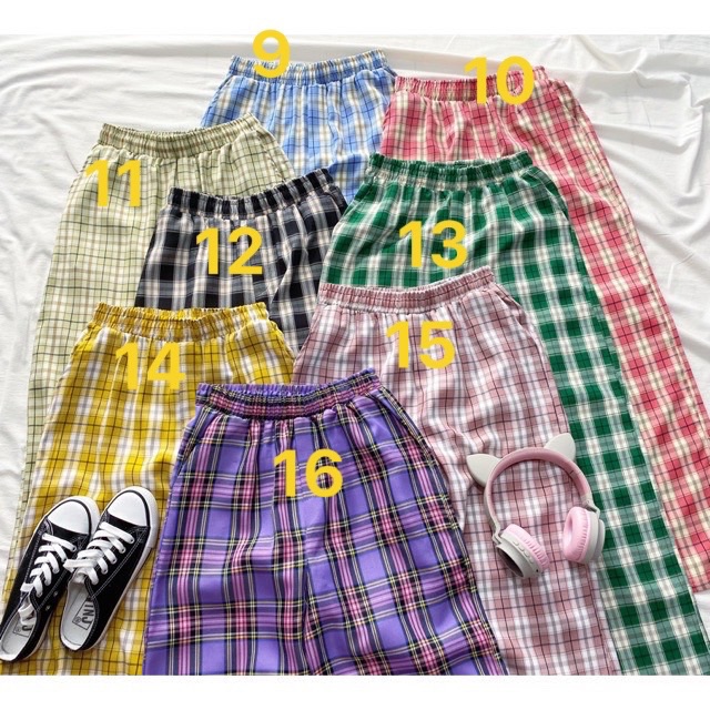 PLAID PANT - QUẦN CARO ống suông 16 màu