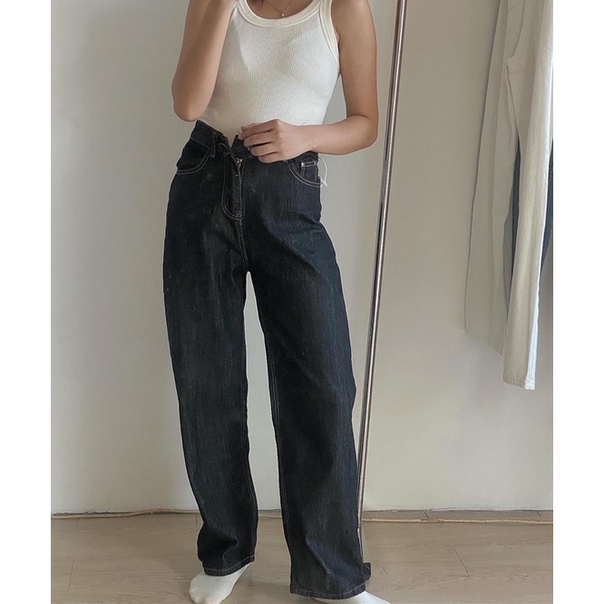 Quần Tiêu Đen Chỉ Nâu