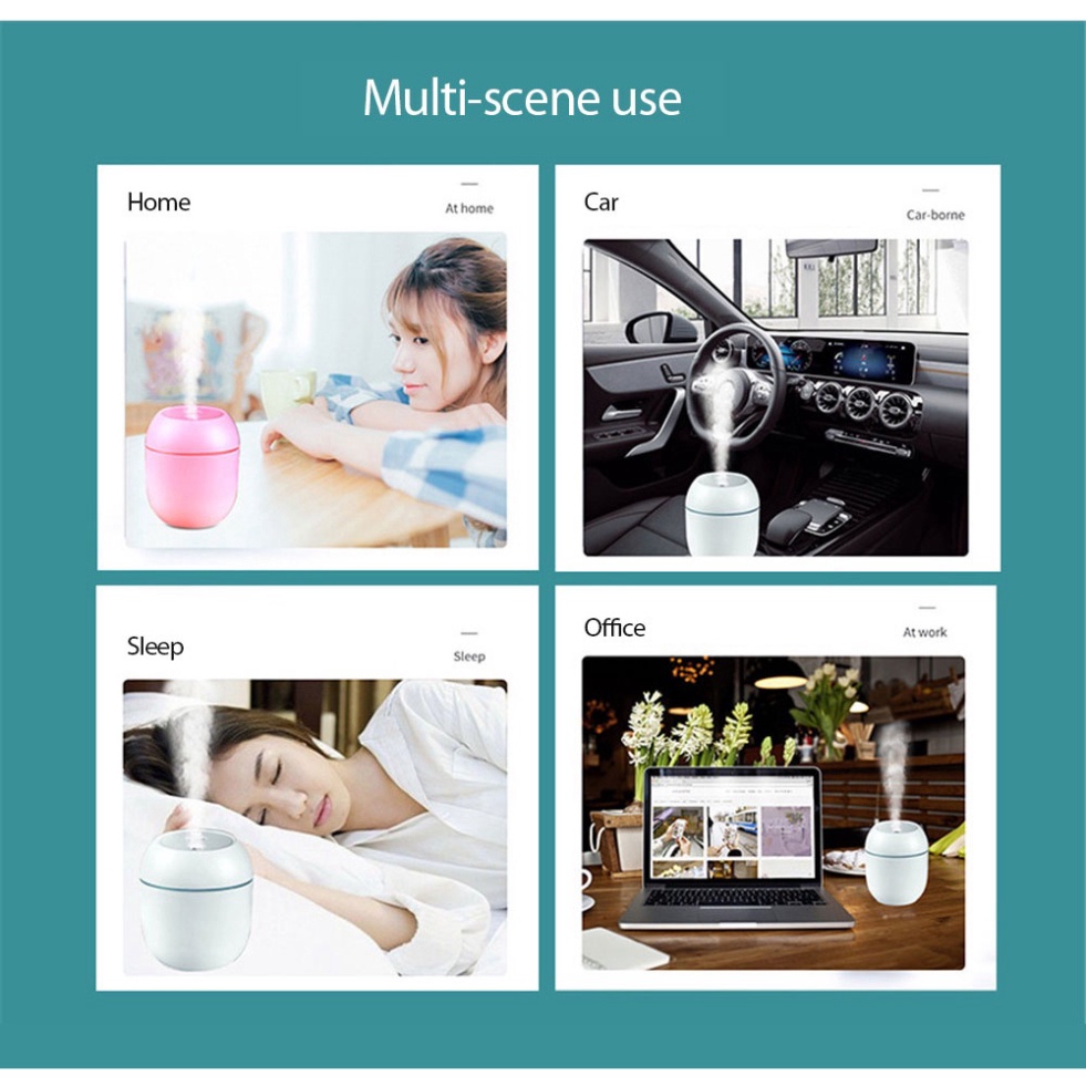Máy Xông Tinh Dầu Mini Phun Sương Khuếch Tán Tinh Dầu Tỏa Hương Thơm Phòng Ngủ Và Xe Hơi Khử Khuẩn HUMIDIFIER