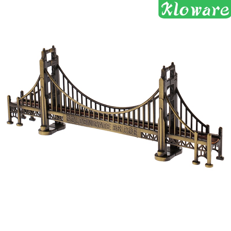 Architecture Metal 7&quot; Golden Gate Bridge Model Replica Travel Souvenir Decor