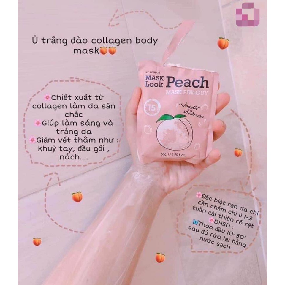 Ủ Trắng Body Đào Mask Look Peach Mask Piw Guy Thái Lan 50gr | BigBuy360 - bigbuy360.vn